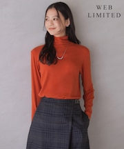 【レイヤードスタイルに・WEB限定カラーあり】カシミヤシルク シアーリブ タートル カットソー
