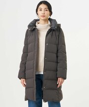 【シーンレスに活躍・2way】タフタダウン ロング丈 コート