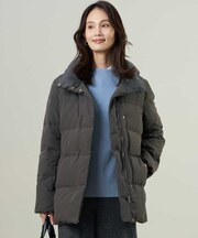 【WEB限定カラーあり・シーンレスに活躍・2way】タフタダウン ミドル丈 コート