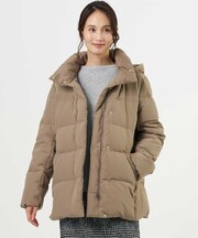 【WEB限定カラーあり・シーンレスに活躍・2way】タフタダウン ミドル丈 コート