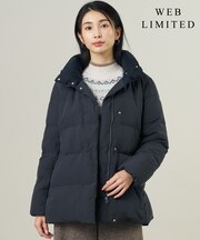 【WEB限定カラーあり・シーンレスに活躍・2way】タフタダウン ミドル丈 コート