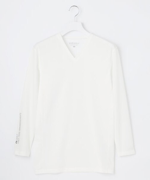 【MEN】【吸水速乾・UVケア】30デニール Vネック カットソー