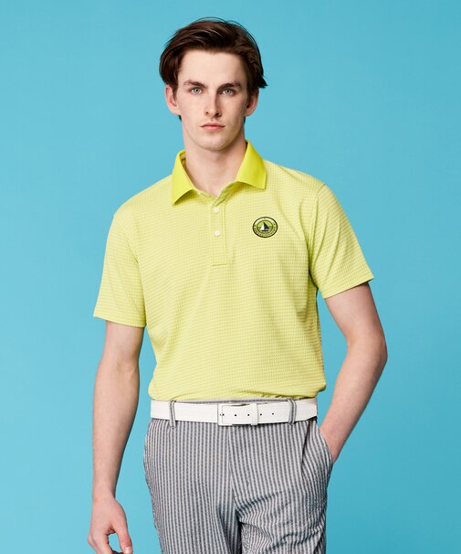 【MEN】【ストレッチ性】ポリエステルサッカー 半袖ポロシャツ 涼感素材で肌離れGOOD