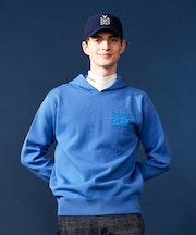 【MEN】【ウォッシャブル】スヌード付き 裏モールパーカー ニット