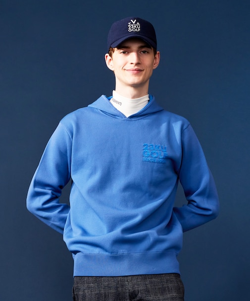 【MEN】【ウォッシャブル】スヌード付き 裏モールパーカー ニット