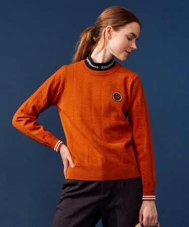 【WOMEN】【洗える】ストレッチカラー ニット