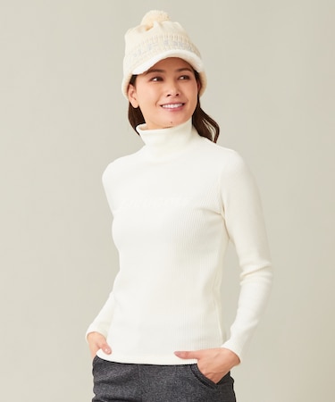カラー豊富！【WOMEN】【吸湿発熱】グランサーモ モックネック カットソー