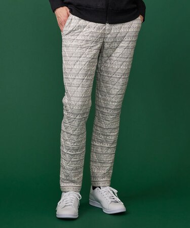 【MEN】ノルディック柄 キルティング パンツ