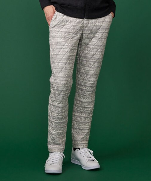 【MEN】ノルディック柄 キルティング パンツ
