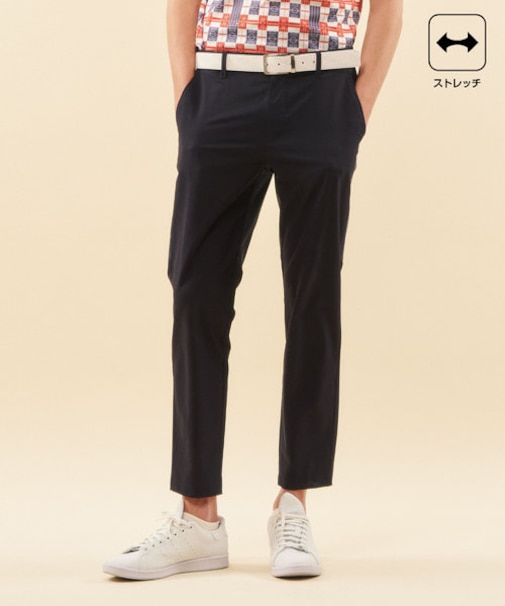 【MEN】【ストレッチ】クールメッシュ テーパードパンツ