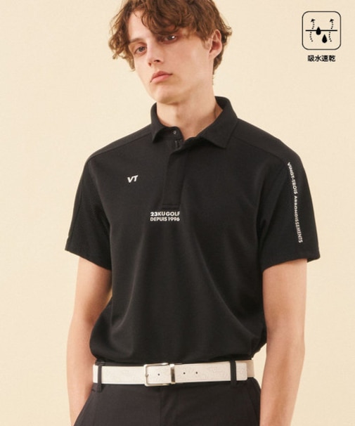 【MEN】【吸水速乾】ポンチコンビ ポロシャツ