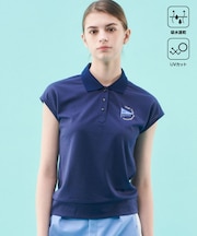 【WOMEN】【吸水速乾/UVカット】メッシュフレンチポロシャツ