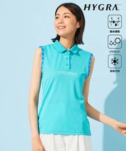 【WOMEN】【接触冷感・UVケア・吸水速乾】ノースリーブ ポロシャツ
