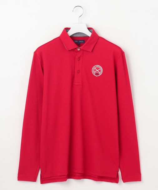 【MEN】【UVカット】ハニカムカノコ長袖ポロシャツ