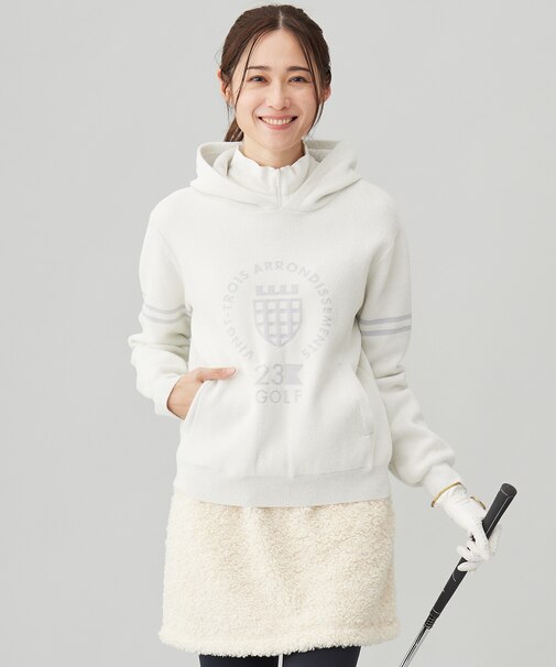 【WOMEN】【ストレッチ性】フロントロゴ フーディー 日常使いにぴったりな軽やかな1着