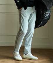 【MEN】【ストレッチ】サイドライン入りストレートパンツ