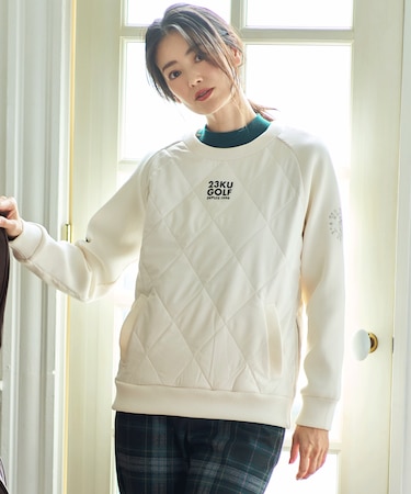 【WOMEN】中綿キルトプルオーバー 着脱楽ちん 便利なポケット付 1枚で決まる