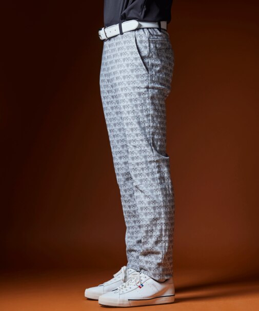 【MEN】エンブレムジャガードパンツ