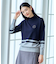 【WOMEN/EC限定】カラーブロック モックニット