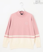 【WOMEN/EC限定】カラーブロック モックニット