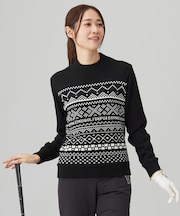 【WOMEN】【ウォッシャブル】フェアアイル柄ニット