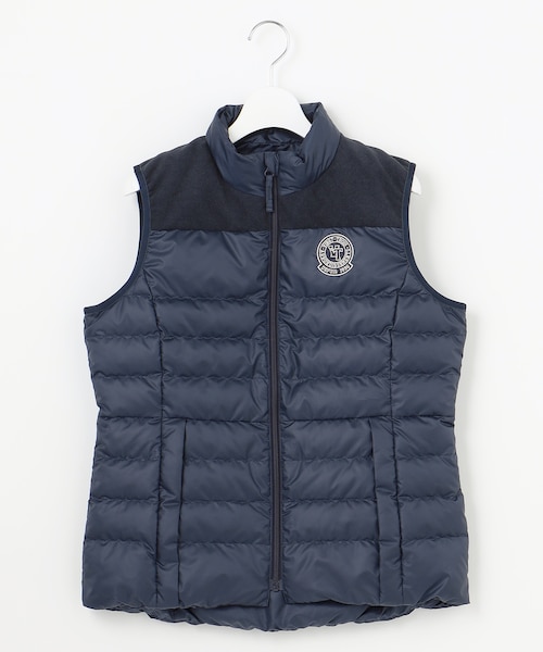 WOMEN】ライトダウンベスト 軽量で動きやすい 見た目すっきり毛羽立た