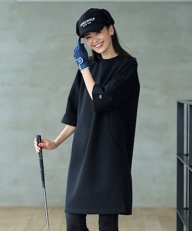 【WOMEN】きれいめ ジャージー ワンピース 体型カバー 動きやすさ抜群 オールシーズンOK
