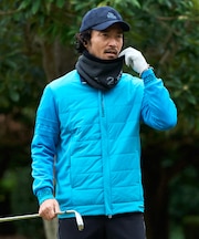 【MEN】【ストレッチ性】中綿ブルゾン 防風機能を備え動きにフィット 見た目すっきり