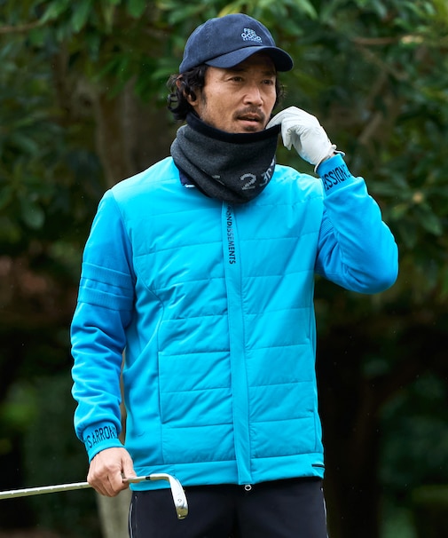 【MEN】【ストレッチ性】中綿ブルゾン 防風機能を備え動きにフィット 見た目すっきり