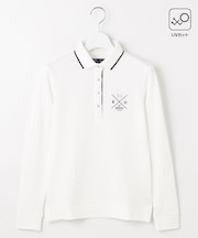 【WOMEN】【UVカット】ハニカムカノコ長袖ポロシャツ