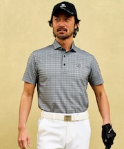 【MEN】モノグラム柄 半袖ポロシャツ