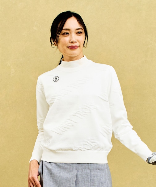 【WOMEN】ロゴスポーツニット イージーケア