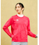 【WOMEN】【ウォッシャブル】シワになりにくいロゴスポーツニット イージーケア
