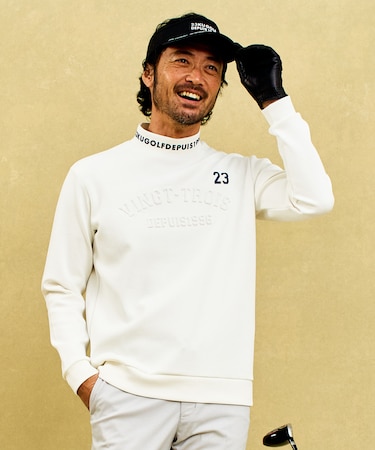 【MEN】【UVカット】ストレッチ性抜群！パターンからゴルフに合わせたしっかり素材のカノコダンボールモック