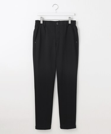 【MEN】【ストレッチ】機能性抜群なシックな印象の快適バックメッシュジャージーパンツ
