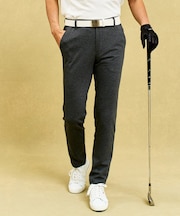 【MEN】【ストレッチ】機能性抜群なシックな印象の快適バックメッシュジャージーパンツ