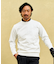 【MEN】【ウォッシャブル】シワになりにくいイージーケアなロゴスポーツニット