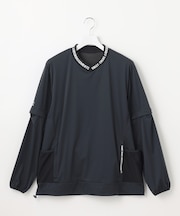 【MEN】防風ストレッチアリージャージープルオーバー