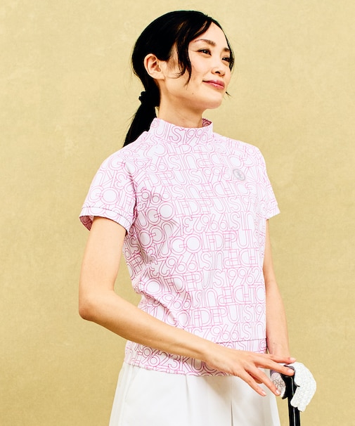 【辻梨恵プロ着用】【WOMEN】ビッグロゴ モックネック