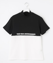 【MEN】【吸水速乾/UVカット】ストレッチ性抜群！ドライタッチで肌馴染みも◎カラーブロック モックネックシャツ