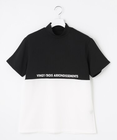 【MEN】【吸水速乾/UVカット】ストレッチ性抜群！ドライタッチで肌馴染みも◎カラーブロック モックネックシャツ