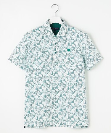 《大人気につき追加生産決定!》【MEN】リーフ柄 ポロシャツ