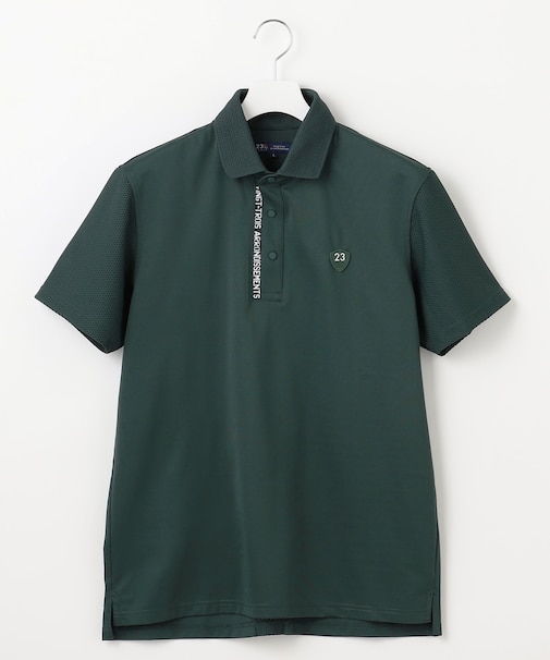 【MEN】【吸水速乾/UVケア】ストレッチ性抜群のハニカムメッシュコンビポロシャツ　メッシュ素材で快適