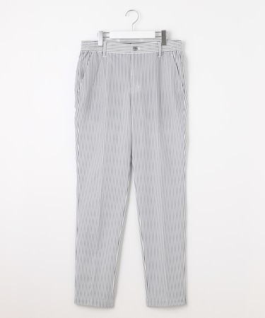 【MEN】ドライタッチ細ストライプ柄パンツ