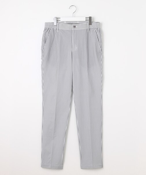 【MEN】ドライタッチ細ストライプ柄パンツ
