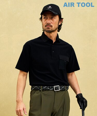 【MEN】機能に優れた新素材「AIR TOOL」ポケットポロシャツ