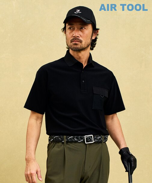 【MEN】機能に優れた新素材「AIR TOOL」ポケットポロシャツ