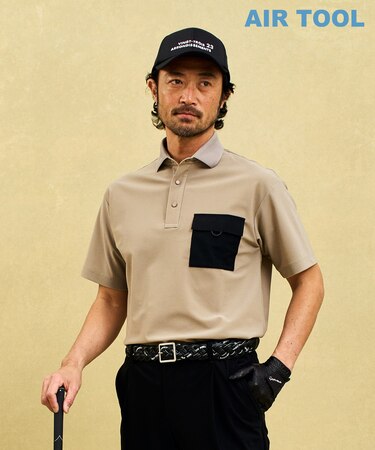 【MEN】機能に優れた新素材「AIR TOOL」ポケットポロシャツ