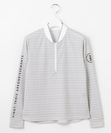 【WOMEN】サンベールメッシュ モノグラムハーフジップ