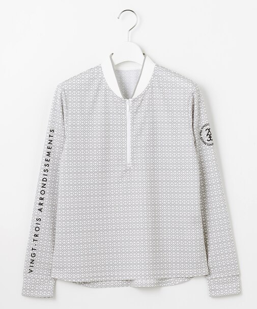 【WOMEN】サンベールメッシュ モノグラムハーフジップ